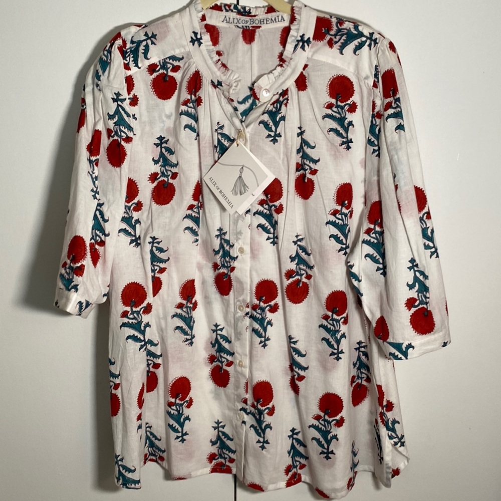 New: Alix of Bohemia Winnie Poppy Blouse size XL